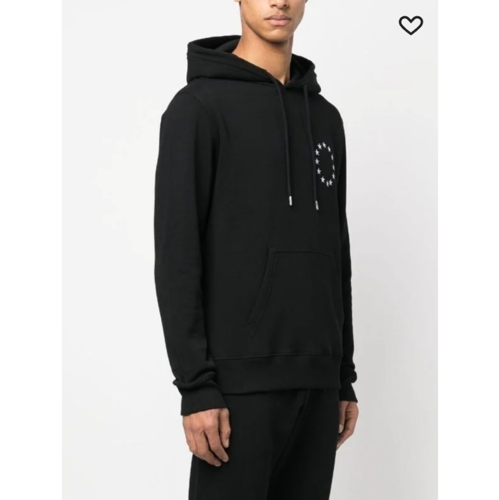 Etudes Klein Europa Stars-embroidered Hoodie in Black Mens Size S - Picture 2 of 11